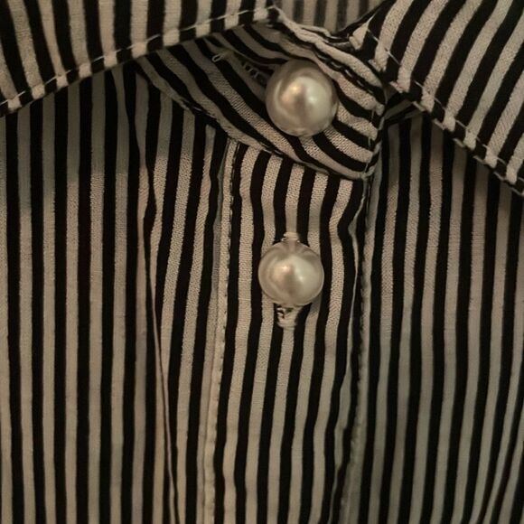 Cleo Black and White Striped Mini Dress - Picture 4 of 5